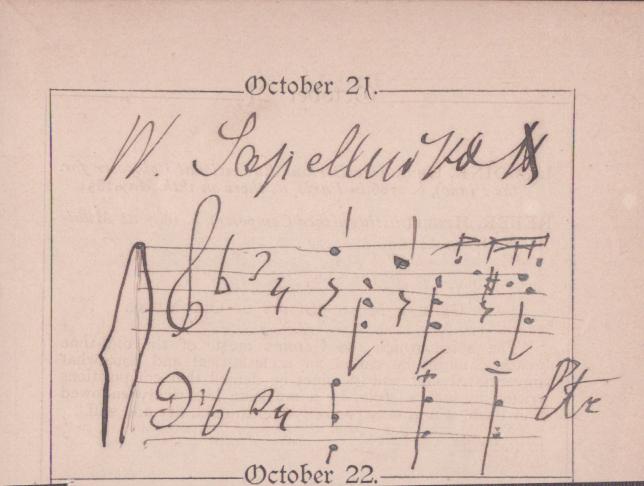 Sapelnikoff, Vasily - Autograph Musical Quotation Signed